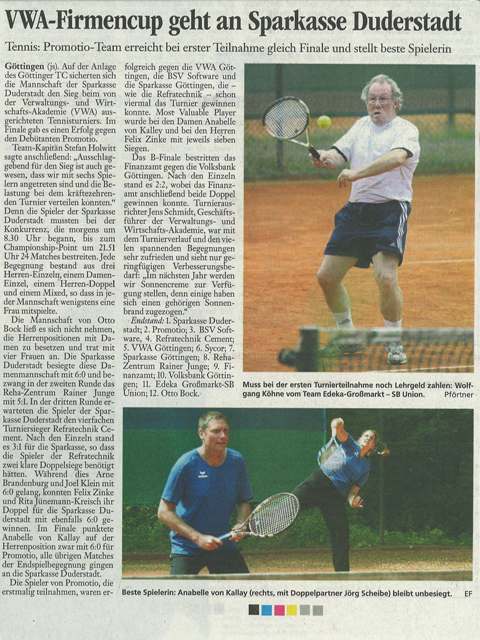Pressebericht VWA-Firmen-Cup 2011